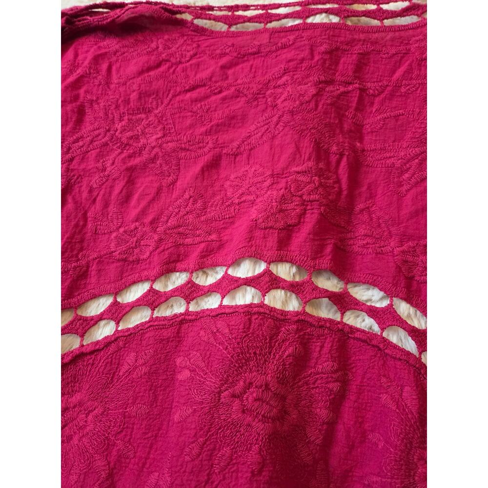 TORRID Crochet Lace Inset Floral Boho Kimono in Red size 3/4 - Picture 6 of 7